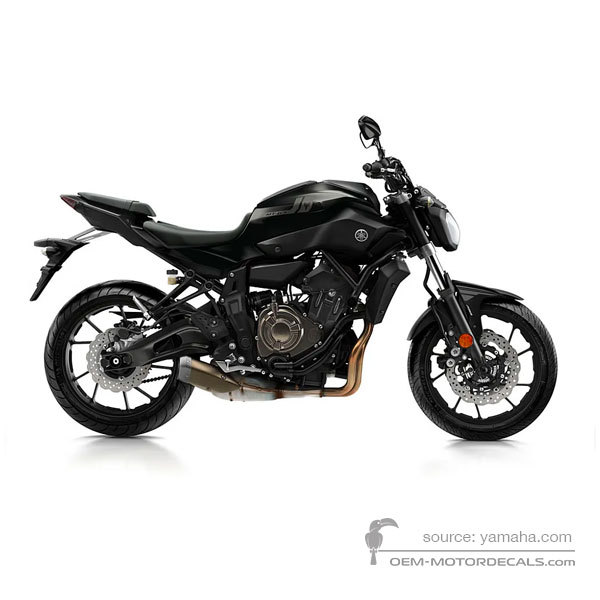 Decals for Yamaha MT07 2017 - Black • Yamaha OEM Decals