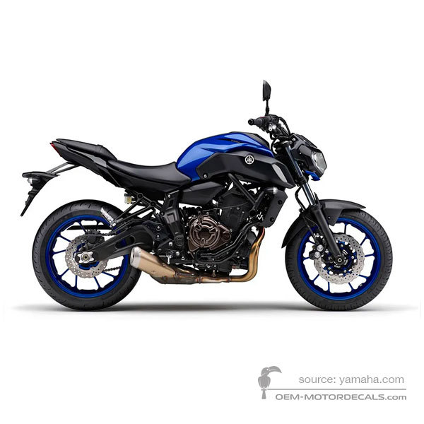 Decals for Yamaha MT07 2018 - Blue • Yamaha OEM Decals