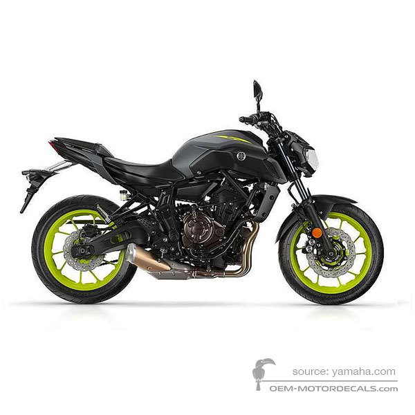 Aufkleber für Yamaha MT07 2018 - Grau • Yamaha OEM-Aufkleber