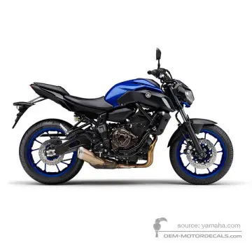 Yamaha MT07 2020 - Niebieski - Deep Purplish Blue Metallic C