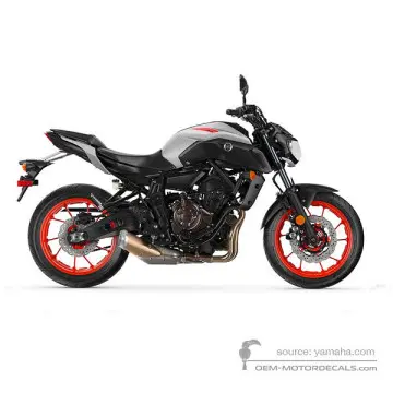 Yamaha MT07 2020 - Grijs - Mat Light Gray Metallic 4
