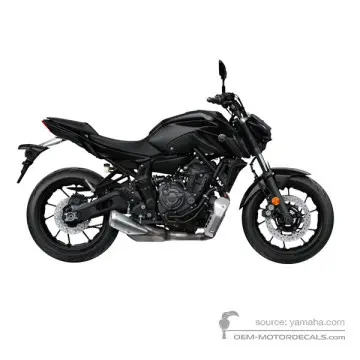 Yamaha MT07 2021 - Grigio scuro - Mat Dark Gray Metallic 6