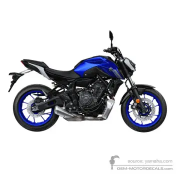 Yamaha MT07 2021 - Niebieski - Deep Purplish Blue Metallic C