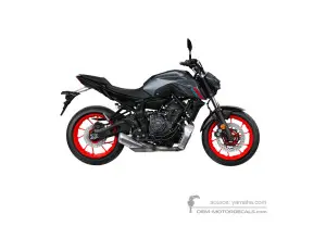 Stickers voor Yamaha MT07 2021 - Grijs • Yamaha OEM Stickers