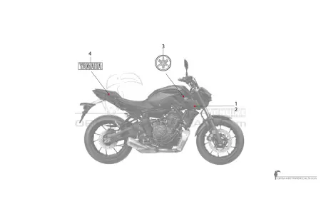 Yamaha MT07 2021 - Donkergrijs