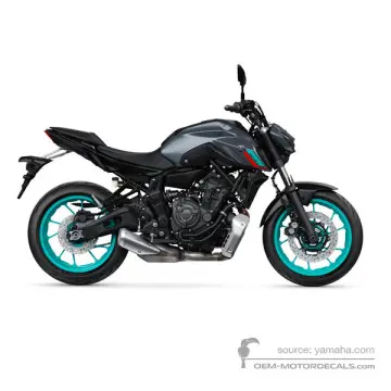 Yamaha MT07 2022 - Szary - Pastel Dark Gray
