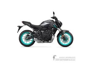 Decals for Yamaha MT07 2024 - Gray • Yamaha OEM Decals