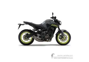 Stickers voor Yamaha MT09 2016 - Grijs • Yamaha OEM Stickers