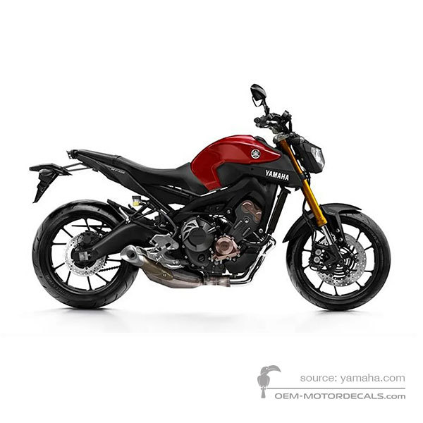 Naklejki do Yamaha MT09 2016 - Czerwony • Yamaha Naklejki OEM