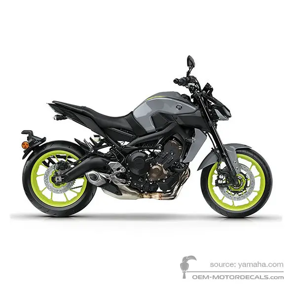 Yamaha MT09 2017 - Szary - Bluish Gray Solid