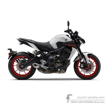 Yamaha MT09 2019 - Wit - Mat Light Gray Metallic 4