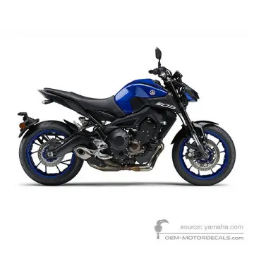 Yamaha MT09 2020 - Niebieski - Deep Purplish Blue Metallic C