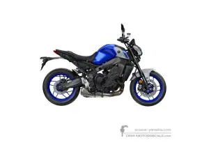Pegatinas para Yamaha MT09 2021 - Azul • Yamaha Pegatinas OEM