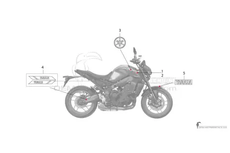 Yamaha MT09 2021 - Donkergrijs