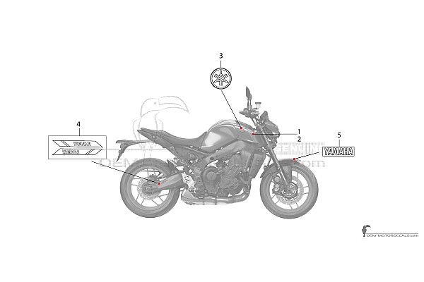 Yamaha MT09 2021 - Ciemnoszary