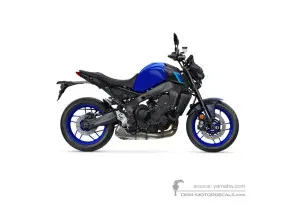 Decals for Yamaha MT09 2023 - Blue • Yamaha OEM Decals