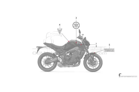 Yamaha MT09 2023 - Donkergrijs