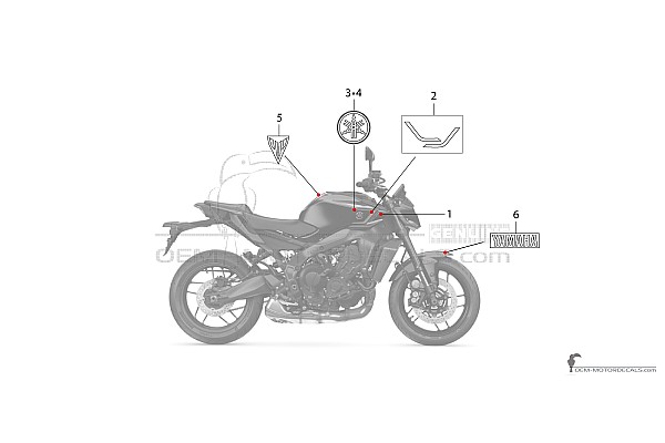Yamaha MT09 2024 - Ciemnoszary