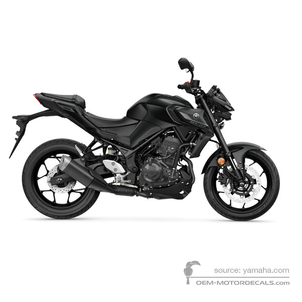 Decals for Yamaha MT-03 2025 - Dark gray • Yamaha OEM Decals