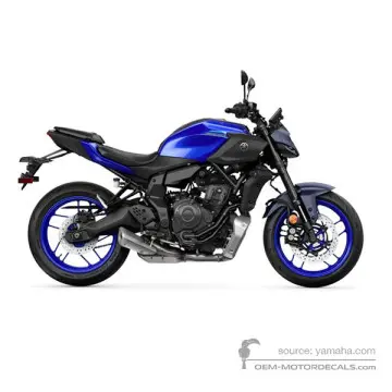 Yamaha MT-07 2025 - Niebieski - Deep Purplish Blue Metallic C