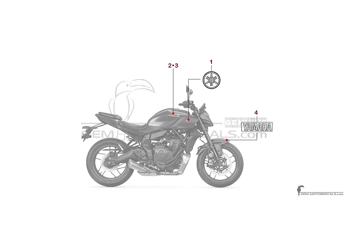 Decals for Yamaha MT-07 2025 - Blue • Yamaha OEM Decals