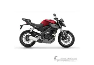 Aufkleber für Yamaha MT-125 2015 - Rot • Yamaha OEM-Aufkleber