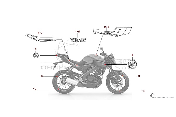 Yamaha MT-125 2017 - Grijs