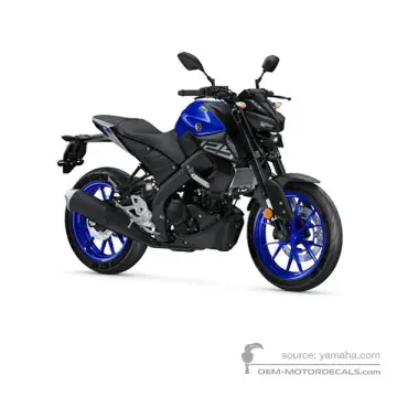 Yamaha MT125 2020 - Niebieski - Deep Purplish Blue Metallic C