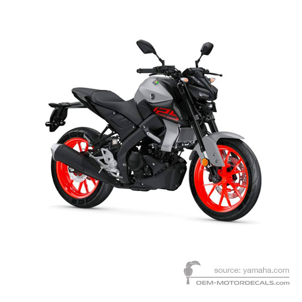 Pegatinas para Yamaha MT125 2020 - Gris • Yamaha Pegatinas OEM