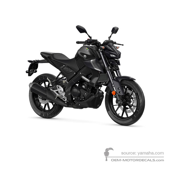 Stickers voor Yamaha MT125 2022 - Donkergrijs • Yamaha OEM Stickers