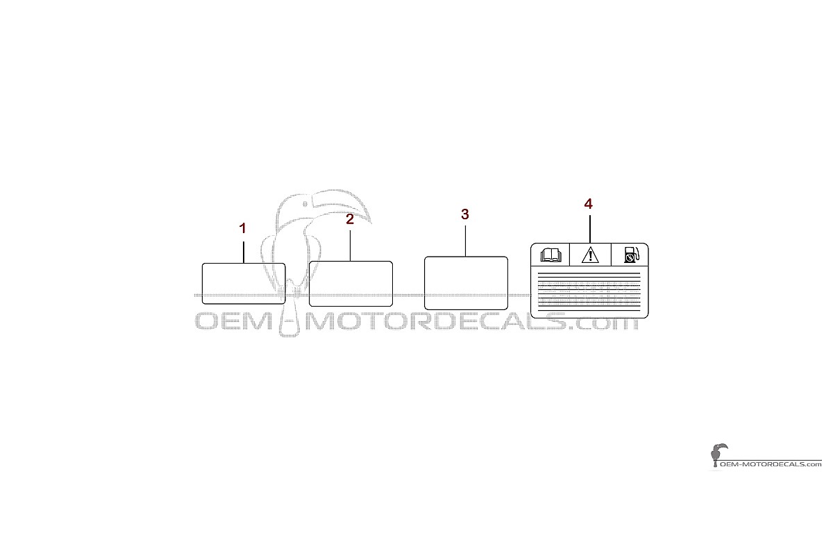 Adesivi per Yamaha MT-125 2023 - Etichette di avvertenza • Yamaha Adesivi OEM