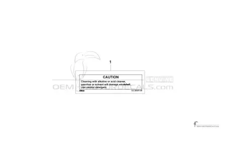 Yamaha TDM850 - Caution labels