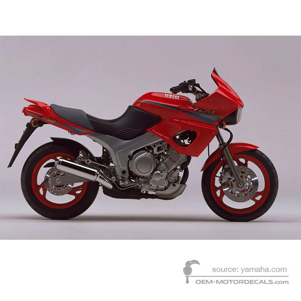 Decals for Yamaha TDM850 1993 - Red • Yamaha OEM Decals