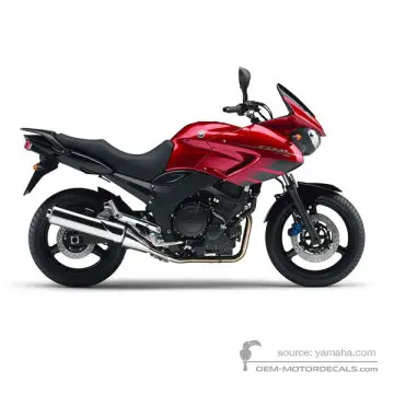 Yamaha TDM900 2007 - Czerwony - Deep Red Metallic K