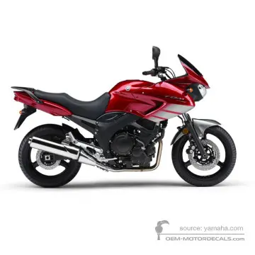 Yamaha TDM900 2008 - Czerwony - Deep Red Metallic K