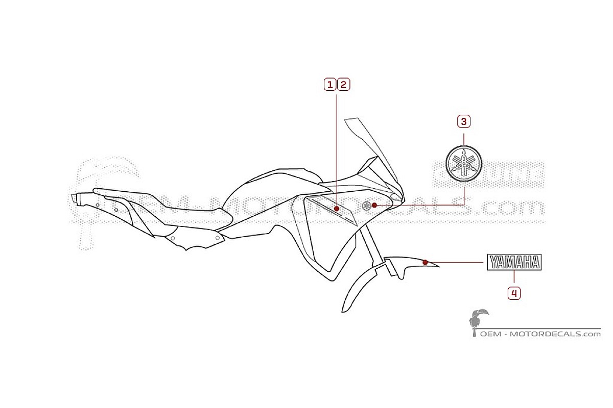 Aufkleber für Yamaha TRACER 7 2026 • Yamaha OEM-Aufkleber