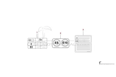 Yamaha TRACER 9 2021 - Voorzichtigheid labels