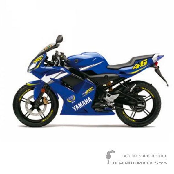 Decals for Yamaha TZR50 2005 - Blue Rossi • Yamaha OEM Decals