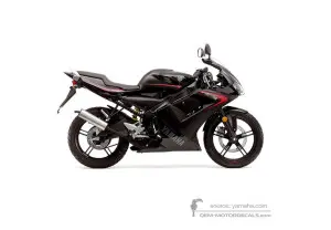 Stickers voor Yamaha TZR50 2007 - Zwart • Yamaha OEM Stickers