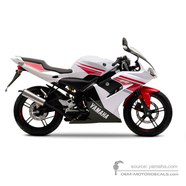 Decals for Yamaha TZR50 2008 - White • Yamaha OEM Decals
