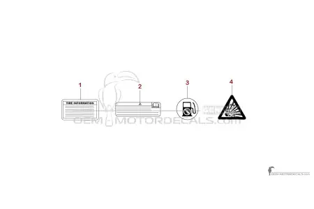 Yamaha WR250F 2006 - Caution labels