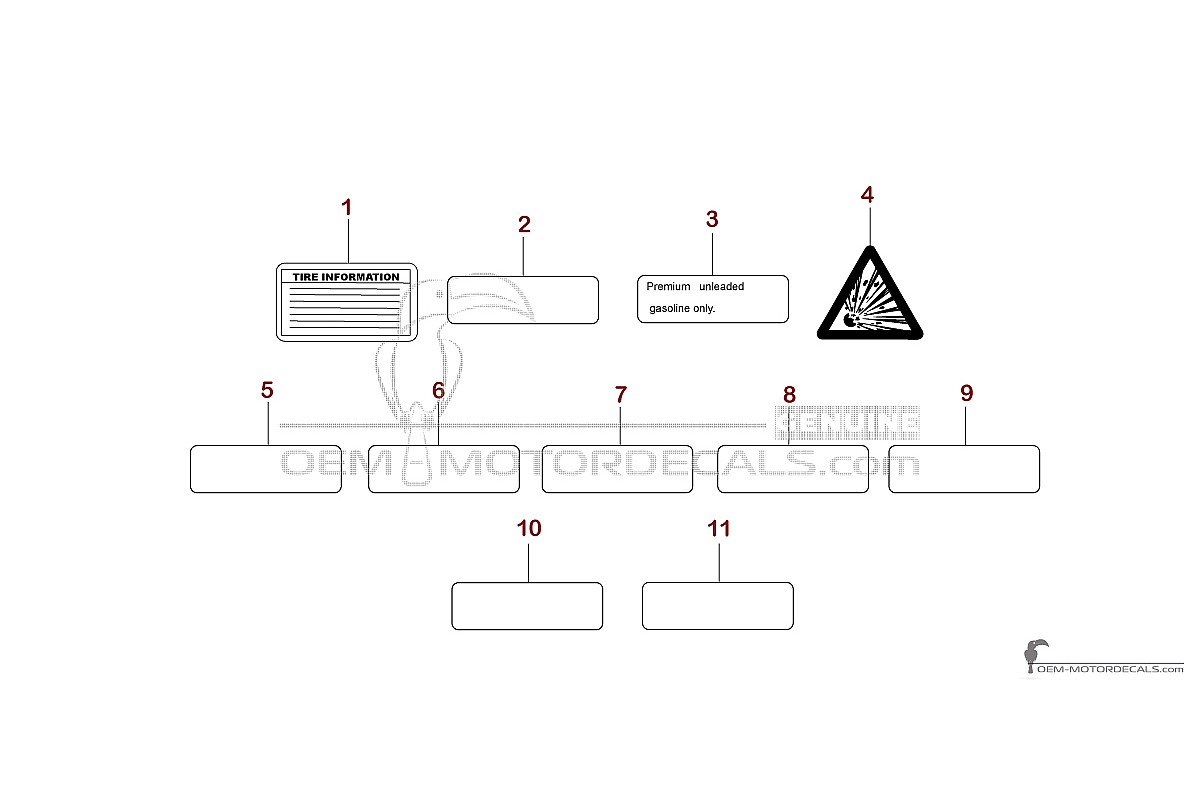 Decals for Yamaha WR250F 2010 - Optional Stickers • Yamaha OEM Decals