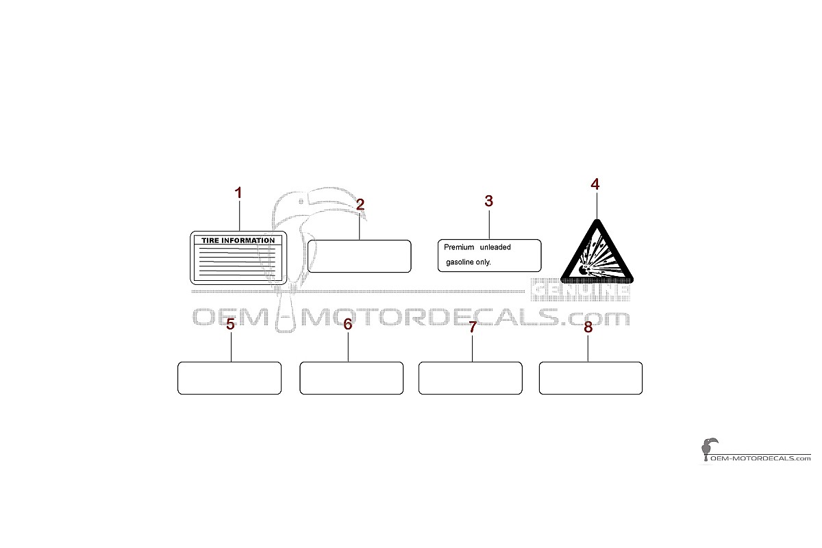 Decals for Yamaha WR250F 2011 - Caution labels • Yamaha OEM Decals
