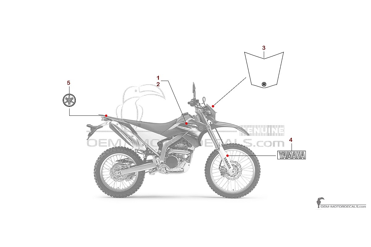 Pegatinas para Yamaha WR250R 2012 - Azul • Yamaha Pegatinas OEM