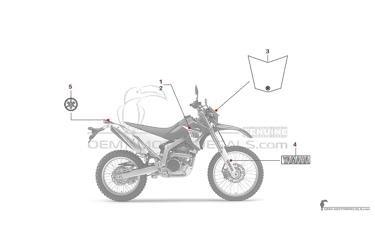Stickers voor Yamaha WR250R 2014 - Blauw • Yamaha OEM Stickers