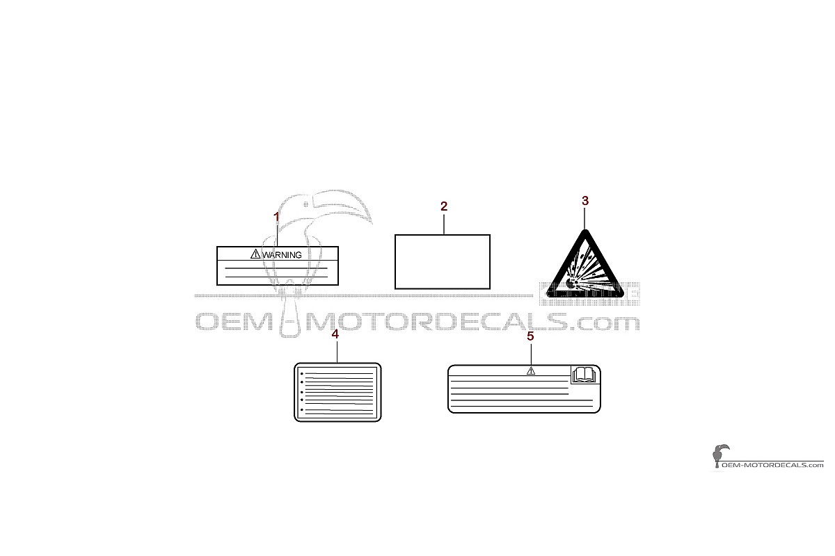 Decals for Yamaha WR250X 2008 - Caution labels • Yamaha OEM Decals