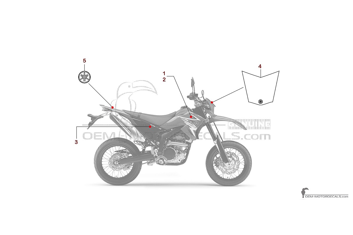 Naklejki do Yamaha WR250X 2009 - Niebieski • Yamaha Naklejki OEM