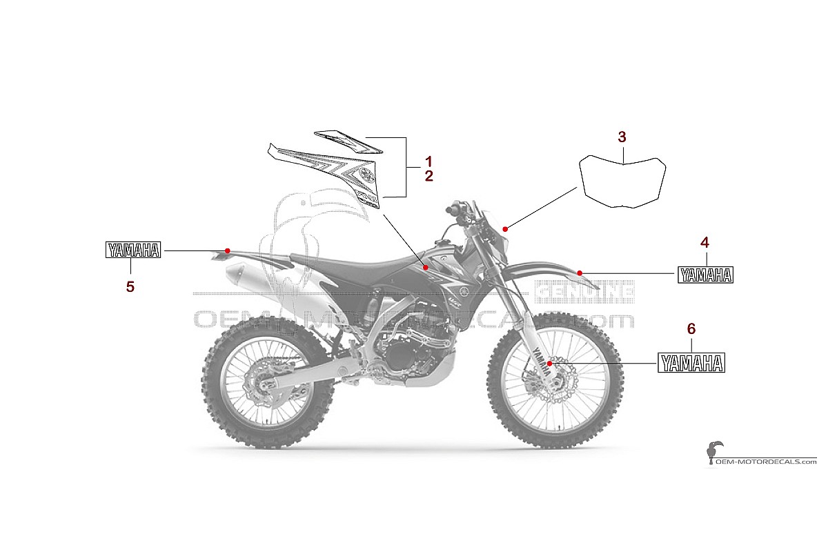 Decals for Yamaha WR450F 2010 - Blue • Yamaha OEM Decals