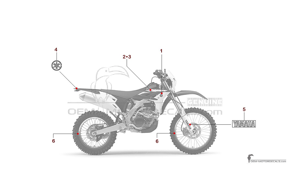 Decals for Yamaha WR450F 2015 - Blue • Yamaha OEM Decals