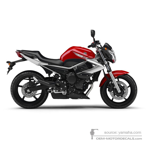 Aufkleber für Yamaha XJ6 DIVERSION 2010 - Rot • Yamaha OEM-Aufkleber